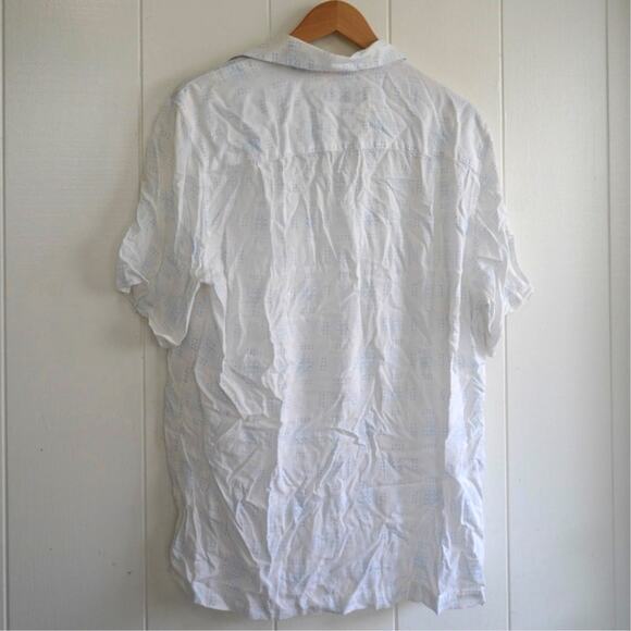 Via Europa Mens Casual Button Down Summer Pattern Top Sz L - Picture 2 of 8